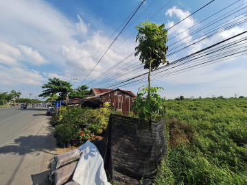 DIJUAL/DISEWAKAN SEBIDANG TANAH TEPI JALAN YOS SUDARSO/RUMBAI-PEKANBARU