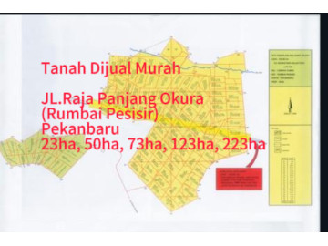Dijual Murah Tanah 23ha, 50ha, 73ha, 123ha, 223ha, lokasi JL.Raja Panjang Okura (Dekat Tebing Tinggi), Rumbai Pesisir - Pekanbaru