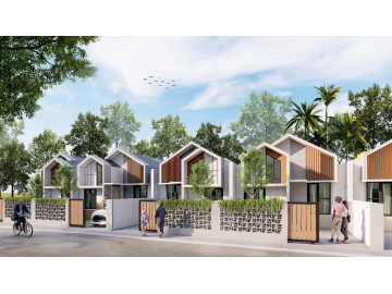 Dijual Tanah Kaplingan Cluster dan Ruko 2lt  di Jl. Taman Karya - Panam