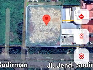 DIJUAL SEBIDANG TANAH KERAS LOKASI TEPI JALAN JENDRAL SUDIRMAN-PEKANBARU