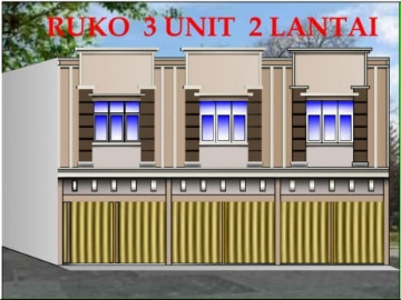 Dijual Ruko 2lt Kondisi Baru di Jl. Yos Sudarso / Rumbai